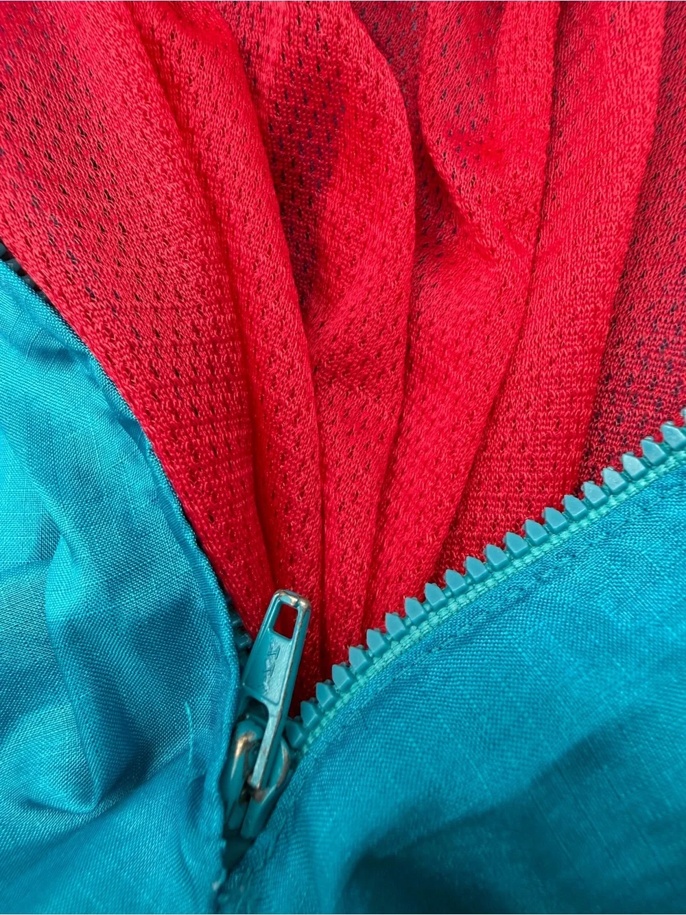 Vintage 80s 90s Teal Blue Track Pants Silver Tag Size Large Elastic, Zip Leg